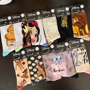 🆕🧦 DISNEY LIMITED EDITION 11-PIECE CREW SOCK COLLECTION. BRAND NEW!